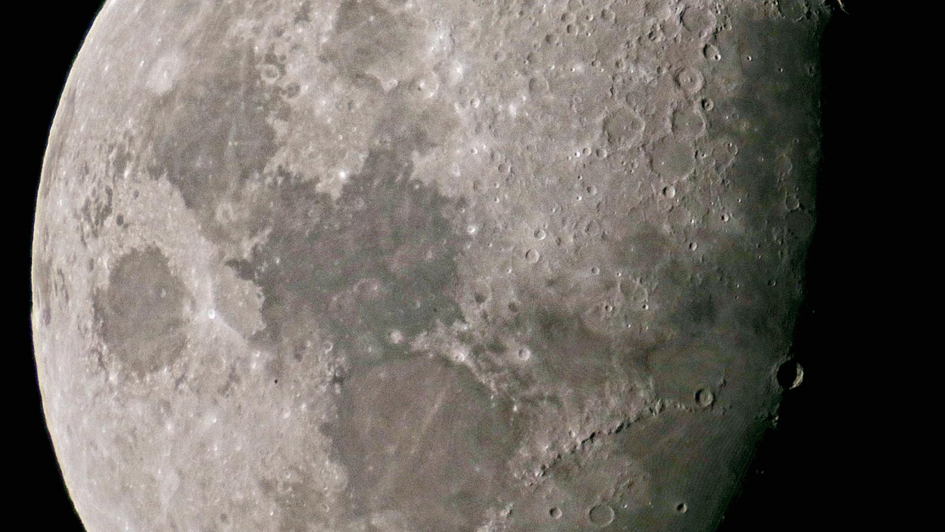 The moon and its 'terminator line'.